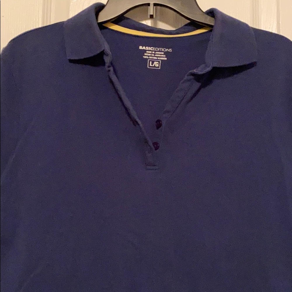 Basic Editions Women’s Polo Shirt - Large t-shirt tee shirts top tops summer - Picture 2 of 4